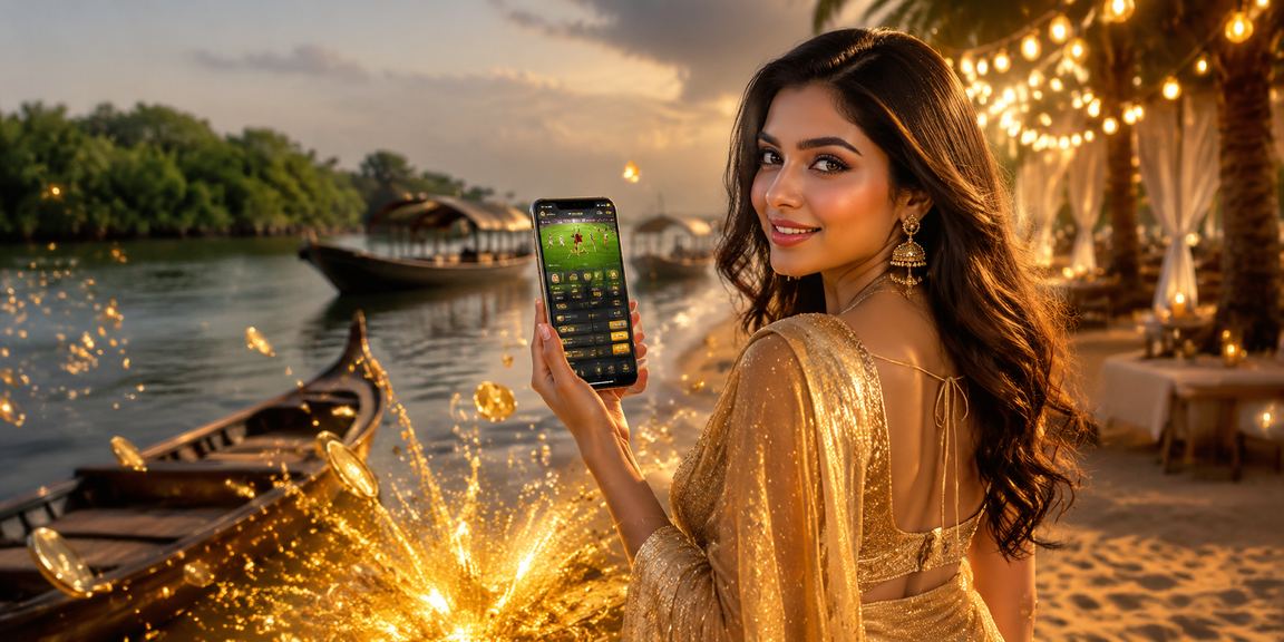 সুন্দরবন অঞ্চলের একজন ব্যবহারকারী মোবাইলে লটারি খেলছেন
